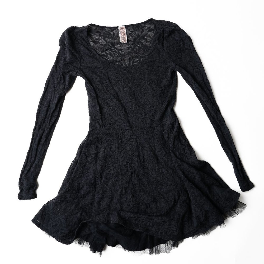 Free People Black Lace Dress